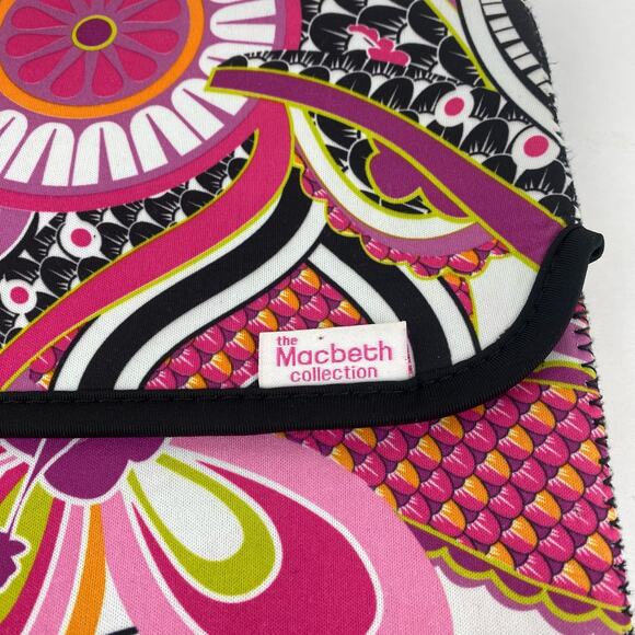 Macbeth Collection Laptop Tablet Case Pink Multicolor Neoprene Reversible - Picture 2 of 8